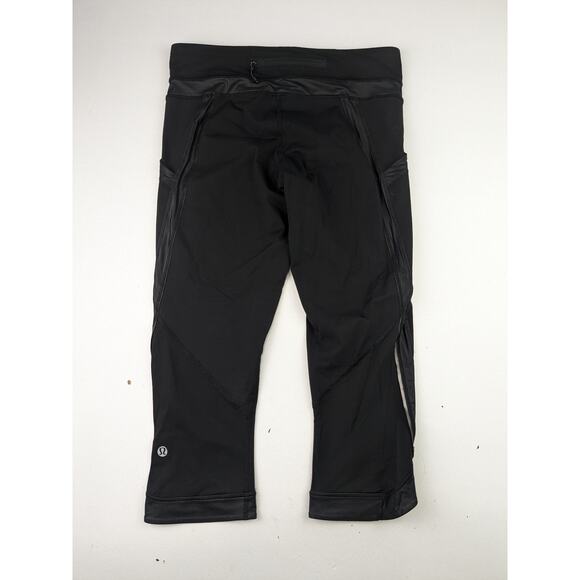 Lululemon Run Chase Me Ii Women's Black Capri Leggings - 6 - Picture 6 of 7